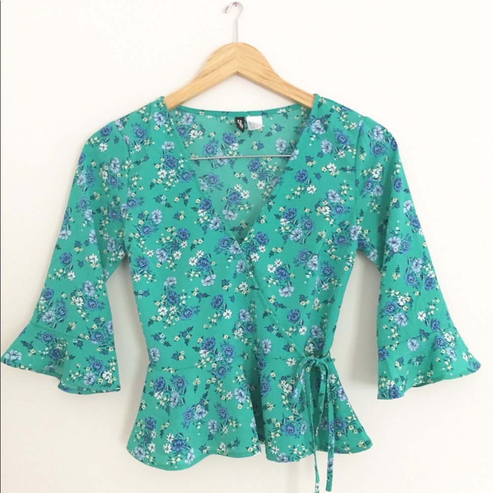 H&M wrap blouse